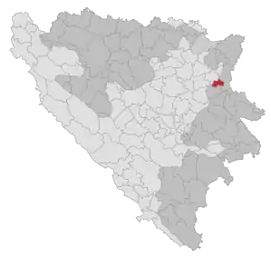 Lage der Gemeinde Osmaci in Bosnien und Herzegowina (anklickbare Karte)