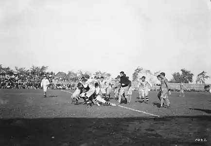 Die Hamilton Tigers 1910 gegen ein unbekanntes Team aus Ottawa