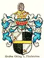 Wappen Grafen von Otting und Fünfstetten, Schwerter und Decken nicht korrekt