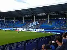 Otto-Siffling-Tribüne (Osttribüne) im Carl-Benz-Stadion, am 29. Mai 2016