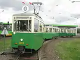 Ein Zug der historischen Ringlinie 0 in Posen