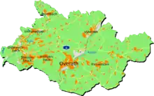 Karte der Stadtteile Overaths