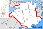 Lage der Gemeinde Oxelösund