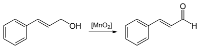 Oxidation von Zimtalkohol zu Zimtaldehyd mittels Braunstein (MnO2)