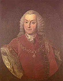 Nikolaus (VIII.) Palffy von Erdöd war ungarischer Hofkanzler und Oberster Landrichter sowie Träger des Goldenen Vließes.