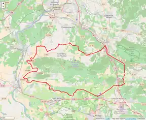 Grenze des Regionalen Naturparks Alpilles