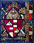 Wappentafel bzw. -scheibe von Jakob II. Pütrich in der Berchtesgadener Stiftskirche bzw. in deren Pfarrhaus