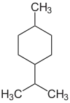 Strukturformel von p-Menthan