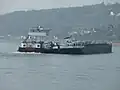 Die Waldhof auf der Fahrt zur Triton-Werft in Meiderich