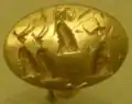 Der Isopata-Goldring. Gefunden in Isopata (Kreta) im 15. Jahrhundert v. Chr.