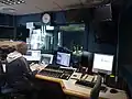 Kontrollraum des Sendestudio im März 2015