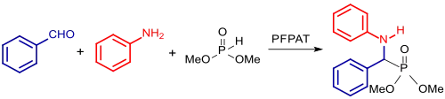 Synthese von alpha-Aminophosphonaten mit PFPAT-Katalyse
