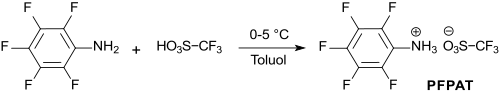 Synthese von Pentafluorphenylammoniumtriflat
