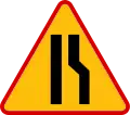 A-12bEinseitig verengte Fahrbahn (rechts)