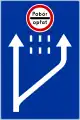 D-49Fahrstreifentafel an Mautstellen