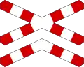 G-4Andreaskreuz (Bahnübergang mehrgleisig)
