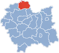 Lage des Powiat in Kleinpolen