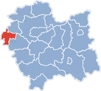Lage des Powiat in Kleinpolen