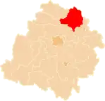 Karte des Powiat łowicki