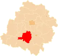 Karte des Powiat Bełchatowski