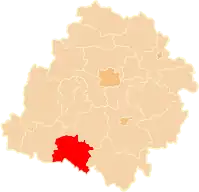 Lage des Powiats in der Wojewodschaft Łódź