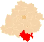 Karte des Powiat Radomszczański