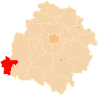 Karte des Powiat Wieruszowski