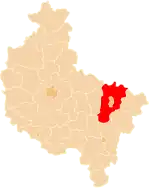 Karte des Powiat Koniński
