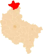 Karte des Powiat Złotowski