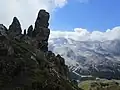 Blick vom Padonkamm zur Marmolata