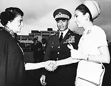 Schah Mohammad Reza Pahlavi, Schahbanu Farah Pahlavi, Premierminister Indira Gandhi, Staatsbesuch in Indien, 1970