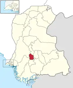 Karte von Pakistan, Position von Distrikt Hyderabad hervorgehoben