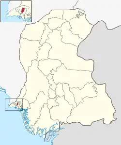 Karte von Pakistan, Position von Distrikt Karatschi Zentrum hervorgehoben