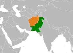 Lage von Afghanistan und Pakistan