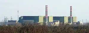 Zwei Blöcke des Kernkraftwerks