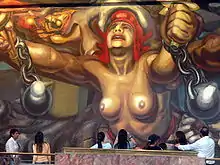 Die neue Demokratie, Murales von David Alfaro Siqueiros im Palacio de Bellas Artes, Mexiko-Stadt