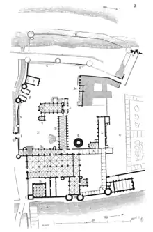 Plan des Palais de la Cité nach Viollet-le-Duc