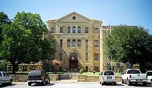 Palo Pinto County Courthouse, gelistet im NRHP mit der Nr. 97000365