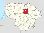 Lagekarte von Panevėžio rajono savivaldybė