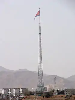 Der Flaggenmast von Kijŏng-dong