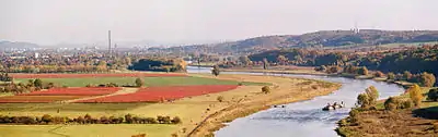 Blick von der Bosel bei Meißen in Richtung Dresden