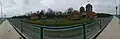 Panorama über das Gelände der Schachtschleuse, von der Weserschleuse aus gesehen.