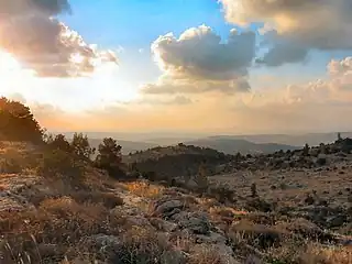 Blick vom Moschav Beit Meʾir ins Judäische Bergland, 2008
