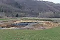 Grabungsstelle der Ruinen von Les Bussières
