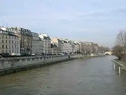 Quai des Grands Augustins vom Pont Saint-Michel aus gesehen