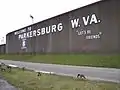 Flut-Schutzwall am Ohio River in Parkersburg