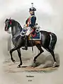 Carabinier à cheval des l'Ancien Régime (Paul Philippoteaux, vor 1850).