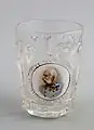 Becher mit Emailportraitsmedaillons Franz Joseph I., Paul von Hindenburg und Wilhelm II. (1915)