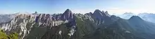 Panoramablick auf die Bosconero-Bergkette vom Monte Rite aus (September 2019)