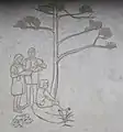 Sgraffito am Kindergarten Glärnisch, 1950 (2019 zerstört)